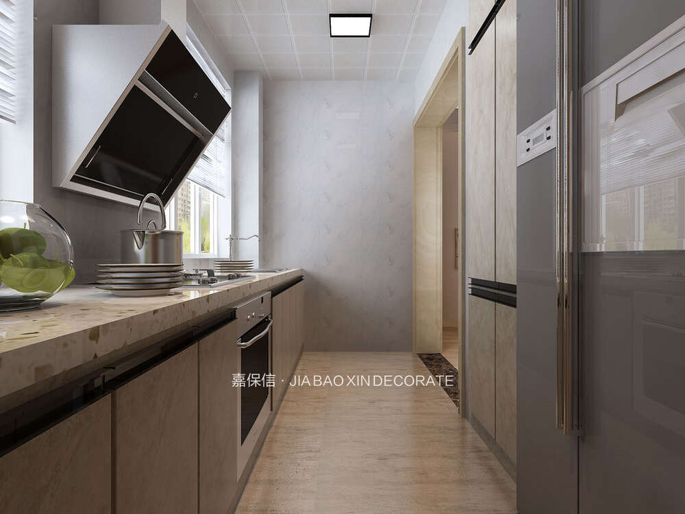 145平三室两厅厨房现代风格装修效果图-(5)